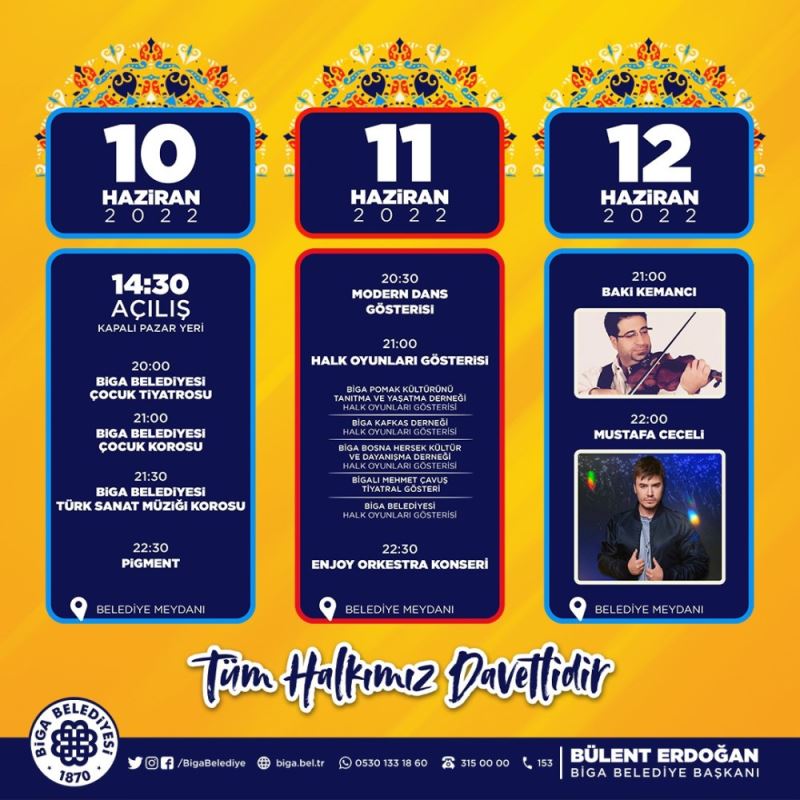 BIGA ALISVERIS VE KÜLTÜR FESTIVALI BASLIYOR