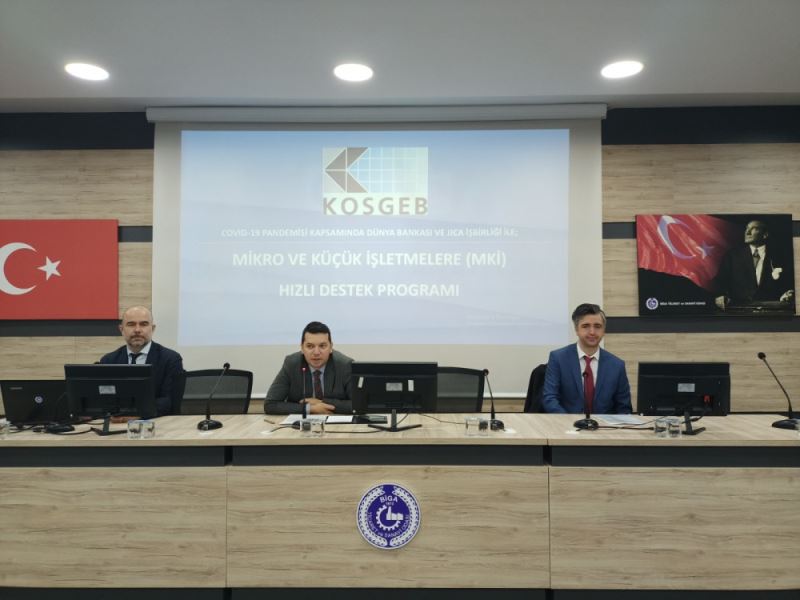 KOSGEB’IN MIKRO VE KÜÇÜK ISLETMELERE HIZLI DESTEK PROGRAMI BIGA TSO’DA TANITILDI