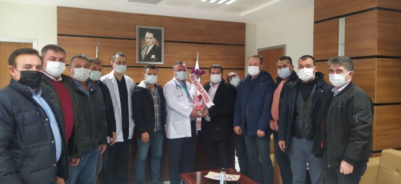 MUHTARLARDAN 14 MART TIP BAYRAMI ZIYARETI